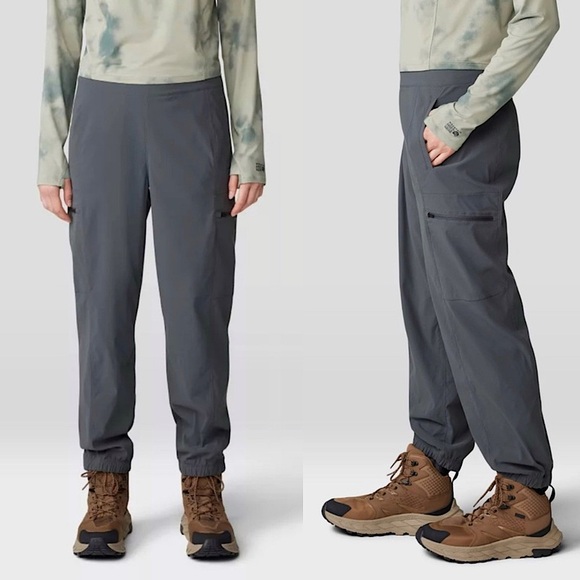 Mountain Hardwear Pants - Mountain Hardwear Dynama High Rise Utility Jogger Gray Volcanic Medium Outdoor